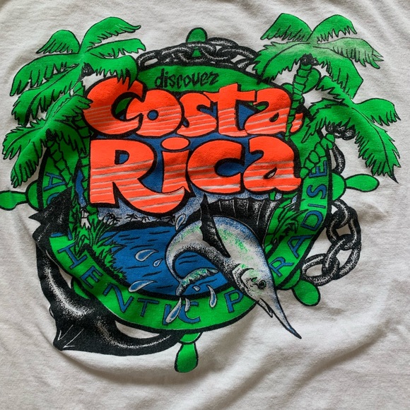 Vintage Costa Rica Travel Beach T Short 90s Single Stitch Men’s XL - Picture 2 of 8
